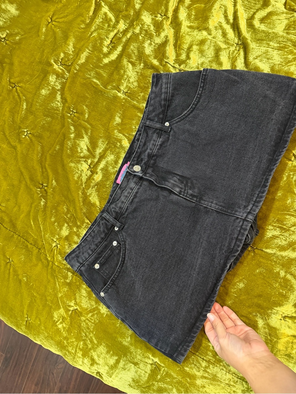 Edikted Black Women's Denim Mini Skirt
